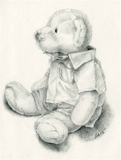 Beautiful Teddy Bear Drawing Pencil Foto Kolekcija