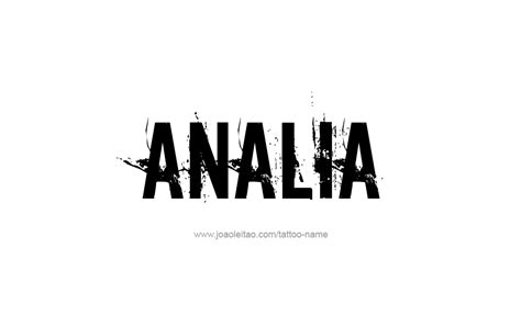 Analia Name Tattoo Designs