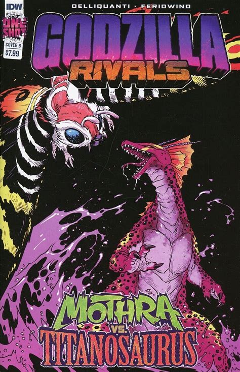 Godzilla Rivals Mothra Vs Titanosaurus 1 Cover B Campbell IDW 2023