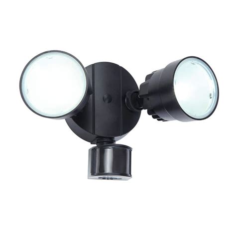 Lutec Degree Head Black Integrated Led Motion Activated Outdoor