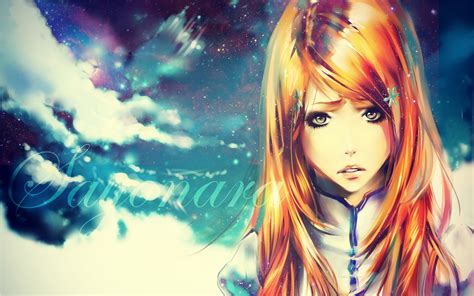 Baggrunde illustration anime Anime piger blå Blege Inoue Orihime