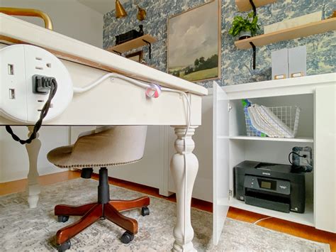 How To Hide Computer Cords In A Home Office Rambling Renovators