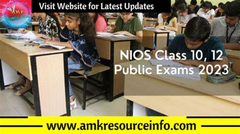 Nios Class 10 12 Public Exams 2023 Practical Exam Hall Ticket Released