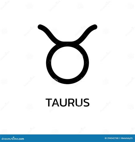 Taurus Icon Or Sign Zodiac Astrology Horoscope Symbol Stock Vector