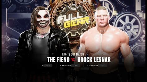 BROCK LESNAR VS THE FIEND BRAY WYATT Lights Out Match NJPW Arena