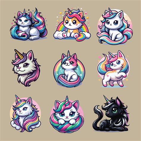 Catticorn Cat Unicorn Hybrid Svg Png Etsy