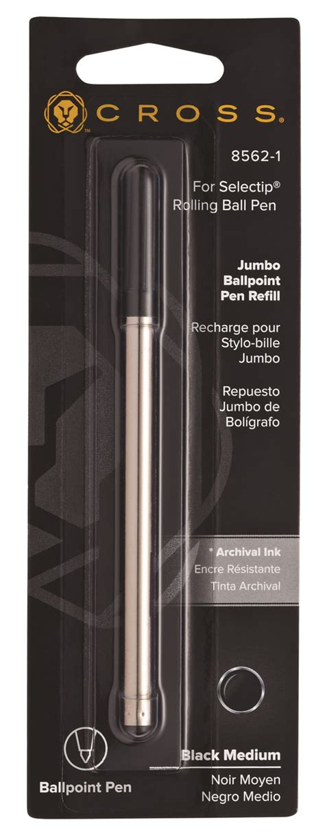 Selectip Jumbo Ballpoint Pen Refill Black Medium Single Pack