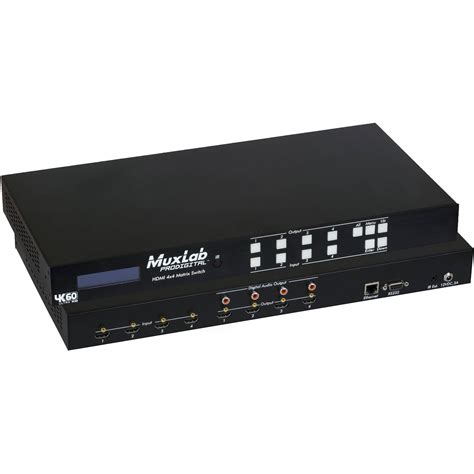 MuxLab 4x4 4K60 HDMI Matrix Switch US 500444 US B H Photo Video