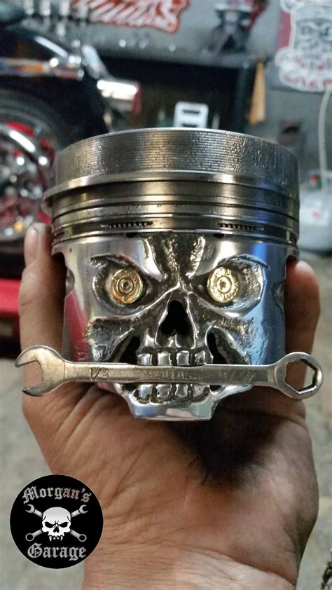 Skull Piston From Morgan S Garage Metal Art Metal Art Projects