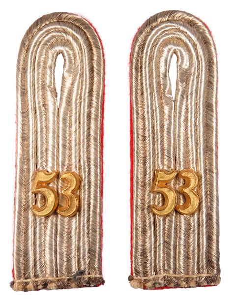 Sew In Artillery Leutnant S Shoulder Boards Th Art Rgt