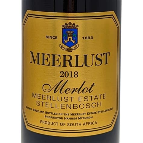 Meerlust Merlot South African Wines