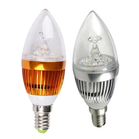 Pcs Led Candle Light E W Dimmable V V Led Bulb Lamp Cool