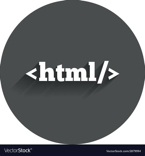 Html sign icon markup language symbol Royalty Free Vector