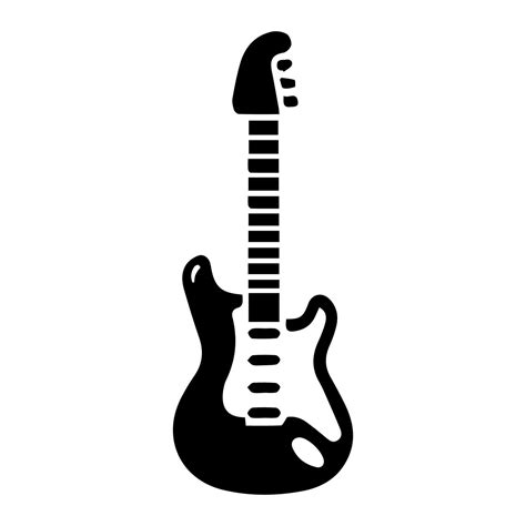 Acoustic And Electric Guitar Outline Musical Instruments Vector