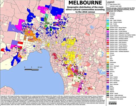 Geographic Distribution Of The Main Ethno Cultural Communities Of Melbourne According To The