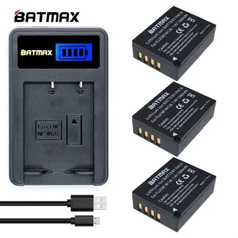 Batmax Pcs Np W Battery W Battery Lcd Charger For Fujifilm X E