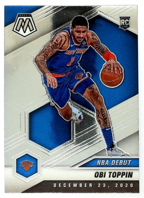 2020 21 Panini Mosaic NBA Debut 273 Obi Toppin ROOKIE Knicks EBay