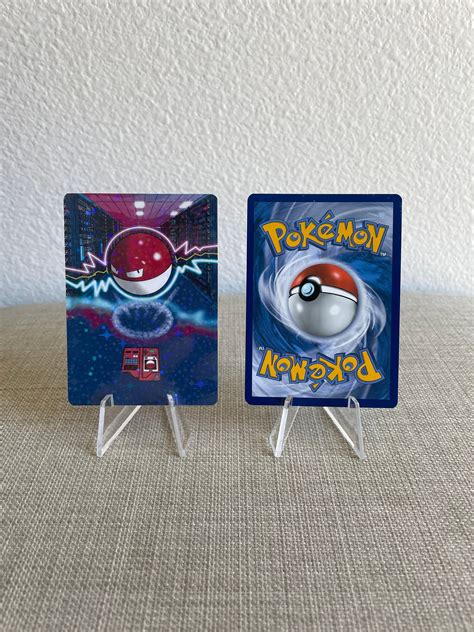 Pokemon Card Full Art Hand Drawn Voltorb Base Set Etsy