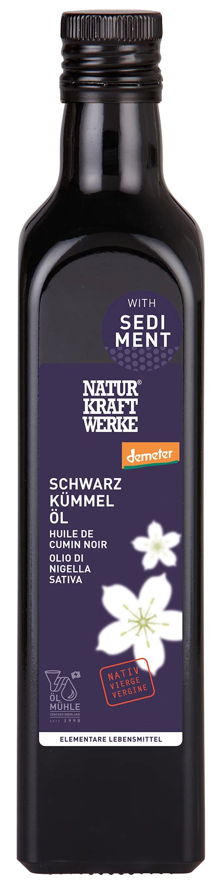 Demeter Schwarzkümmelöl nativ mit Sediment 500 ml Naturkraftwerke