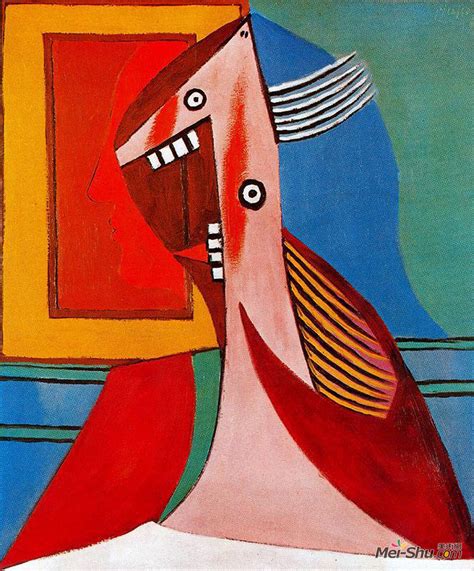 女人半身像与自画像巴勃罗毕加索 Pablo Picasso 高清作品欣赏 巴勃罗毕加索作品 巴勃罗毕加索专题网站 艺术大师 美术网