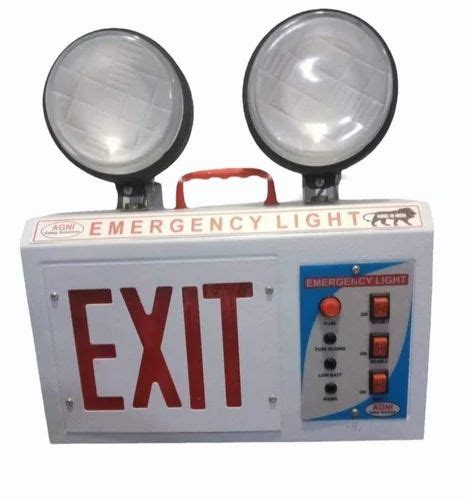 Plastic White Agni Emergency Exit Light Mounting Type Wall Mounting