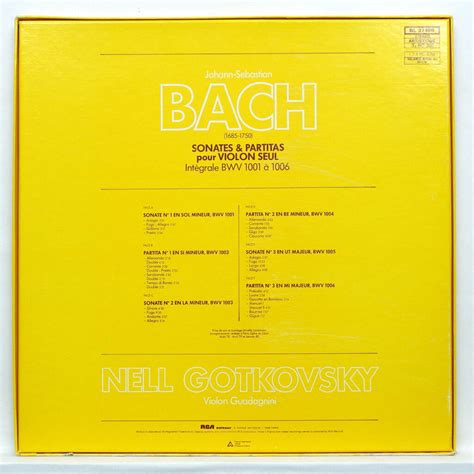 Js Bach The Six Sonatas Partitas For Violin Solo By Nell Gotkovsky