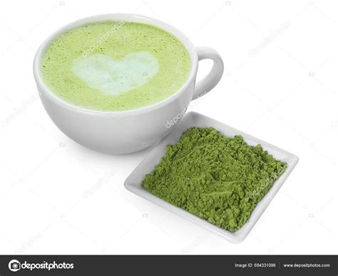 Cup Fresh Matcha Latte Powder Isolated White Stock Photo by ©NewAfrica ...