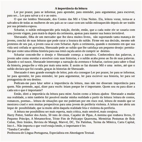 Redacao Sobre A Importancia Da Leitura - Redação Sobre A Importancia Da Leitura - NAZAEDU