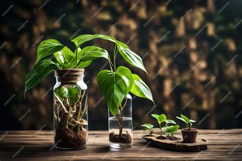 premium photo  plant   glass jar   plant