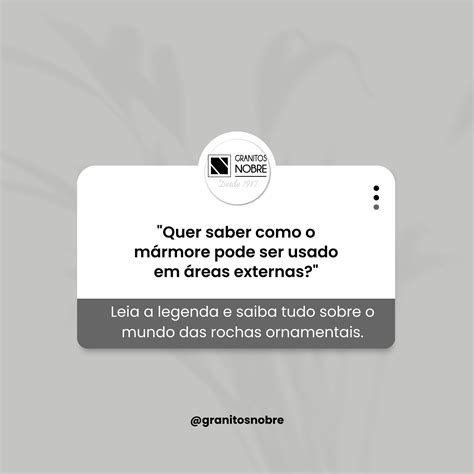 Granitos Nobre - 🌿 Quer saber como usar o mármore em áreas...