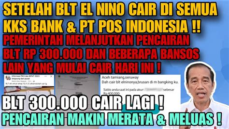 Setelah Blt El Nino Cair Di Semua Kks Pt Pos Pemerintah Melanjutkan