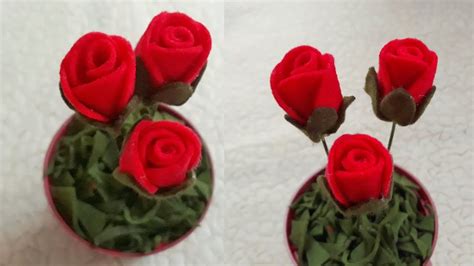 Bunga Mawar Kuncup Felt Rosebud Tutorial Bunga Flanel YouTube