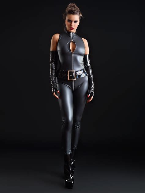 Patrice Catanzaro Angelica Wetlook Catsuit Schwarz Erotikshop