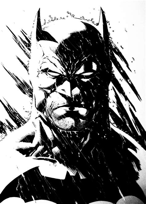 Batman Comic Art Black And White