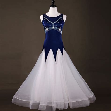 adult Ballroom dance costumes senior junior sleeveless ballroom dance ...