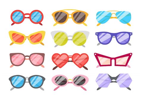 Free Vector Sunglasses Icons Set