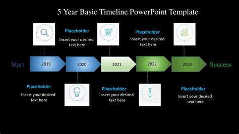 Five Year Basic Timeline template - Slidevilla