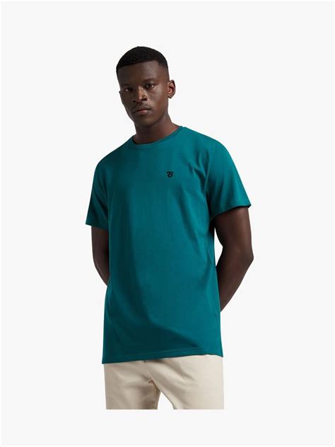 Mens Relay Jeans Plain Crewneck Basic Teal T Shirt