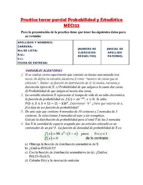 Practica Er Parcial Probabilidad Y Estadistica Mec Practica