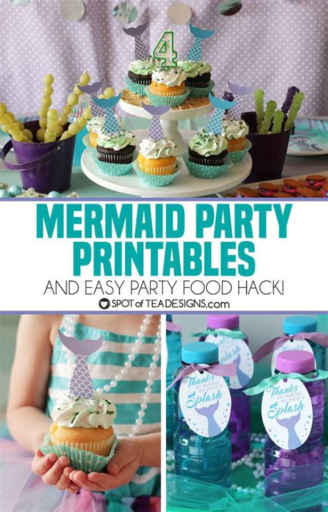 Mermaid Party Printables For The Dessert Table And Party Favors