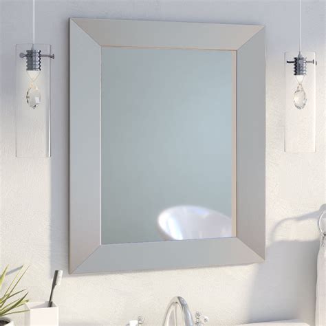 Photos of Hogge Modern Brushed Nickel Large Frame Wall Mirrors (Showing ...