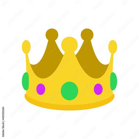 Gold crown emoji vector Stock Vector | Adobe Stock