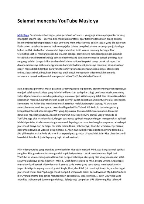 Selamat mencoba YouTube Music ya.docx | DocDroid