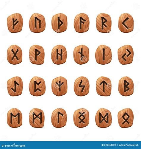 Set of Game Runes, Nordic Ancient Alphabet, Icons Stock Vector ...