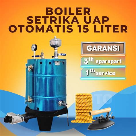 Jual Setrika Uap Boiler Steam Laundry Liter Otomatis Api Mistermoto