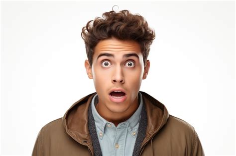 Premium Ai Image Young Man Expressing Surprise And Shock Emotion With