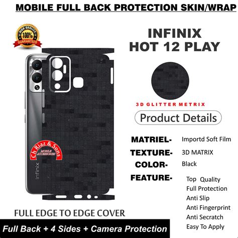 Infinix Hot Play Full Back Premium Protection Skin Wrap D Matrix Price In Pakistan