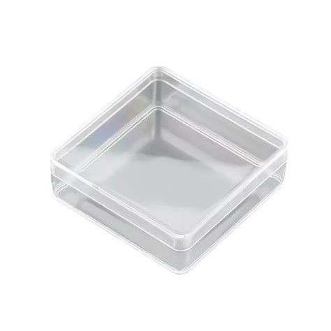 50ML MINI SMALL Square Transparent Plastic Storage Boxes Crystal