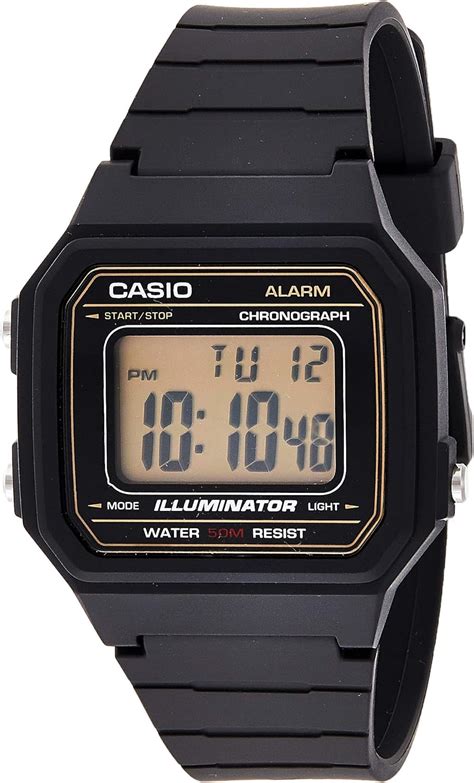 Casio Reloj Digital Para Hombre De Cuarzo Con Correa En Resina W H