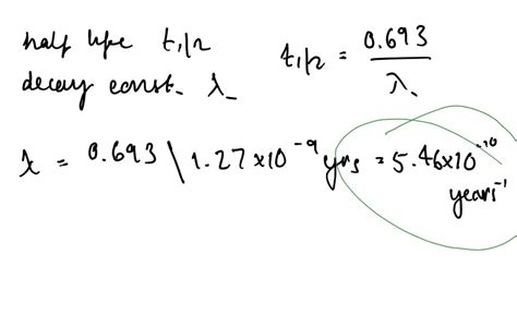 Solved Since Radioactive Decay Is A First Order Process The Decay Rate For A Particular Nuclide